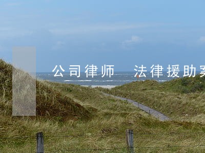 公司律师 法律援助案件 公司律师 法律援助案件